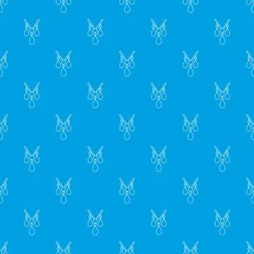 Necklace pattern seamless blue Stock Illustration