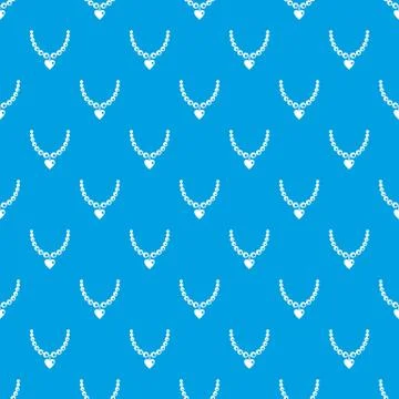 Necklace pattern seamless blue 스톡 일러스트