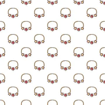 Necklace pattern seamless Illustrazione stock