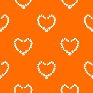 Necklace pattern vector orange Illustrazione stock
