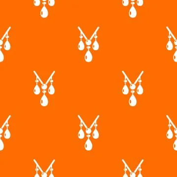Necklace pattern vector orange Illustrazione stock