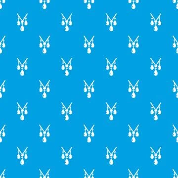 Necklace pattern vector seamless blue Illustrazione stock