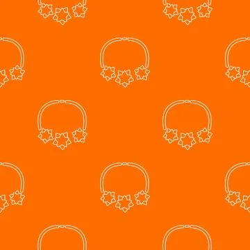 Necklace star pattern vector orange Stock Illustration