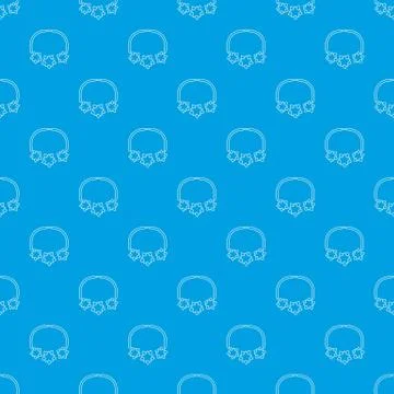 Necklace star pattern vector seamless blue Illustrazione stock