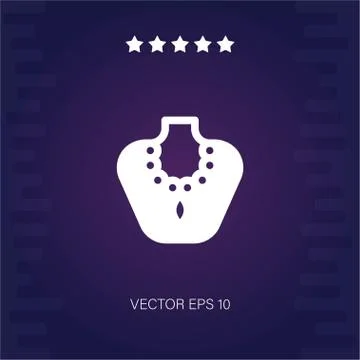 Necklace vector icon Stock Illustration