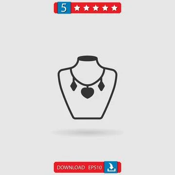 Necklace vector icon Stock Illustration