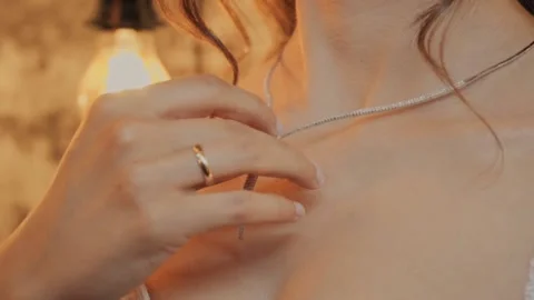 Necklace wedding Stock Footage 219614939