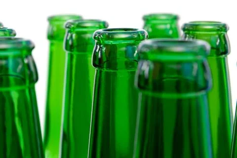 Necks  beer bottles Stock Photos