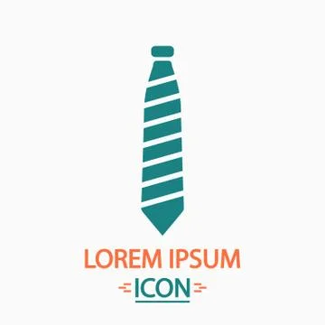 Necktie computer symbol Stock Illustration