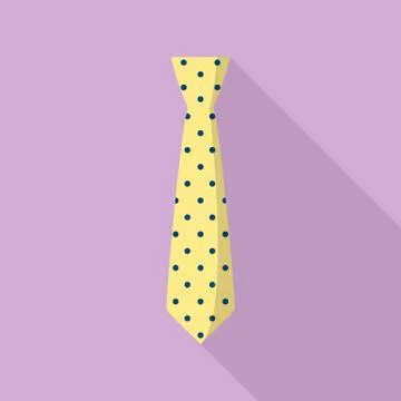 Necktie icon, flat style Illustrazione stock
