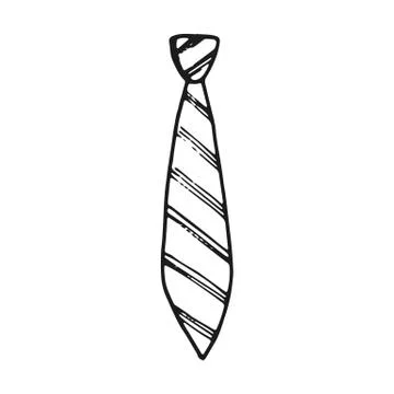 Necktie manual pattern. isolated on white background Stock Illustration