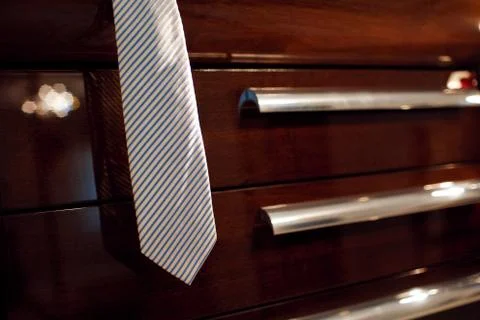 Necktie on the table Stock Photos