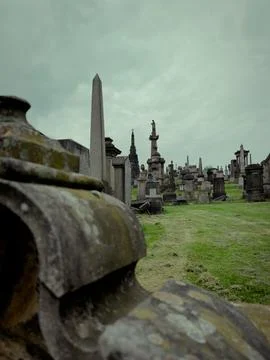 Necropolis of Glasgow Stock Photos