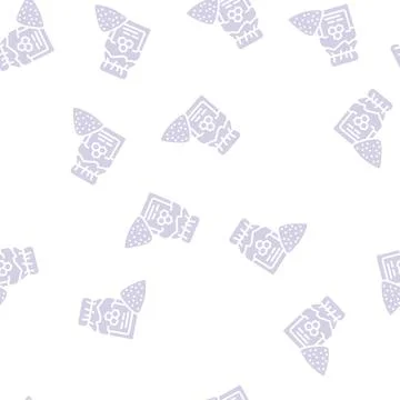 Nectar package beekeeping glyph seamless pattern Stock Illustration