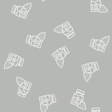 Nectar package beekeeping line seamless pattern Stock Illustration