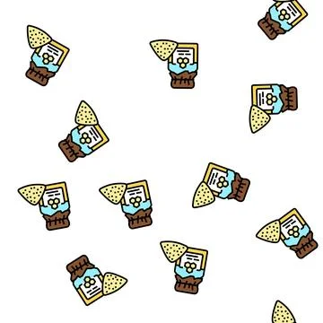 Nectar package beekeeping vector seamless pattern Illustrazione stock