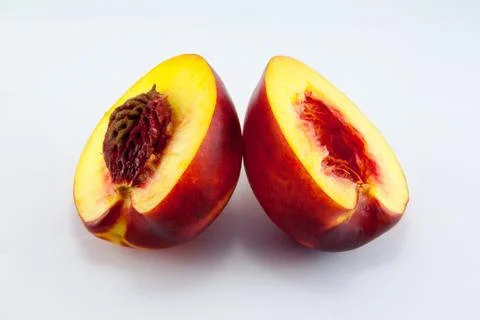 Nectarine fruit isolated Stock Photos