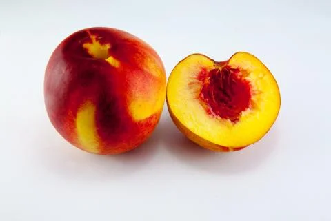 Nectarine fruit isolated Stock Photos
