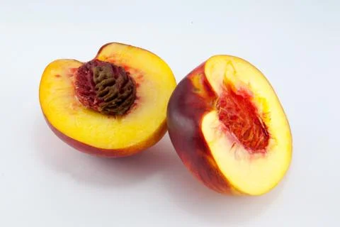 Nectarine fruit isolated Stock Photos