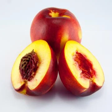 Nectarine fruit isolated Stock Photos