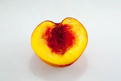Nectarine fruit isolated Stock Photos