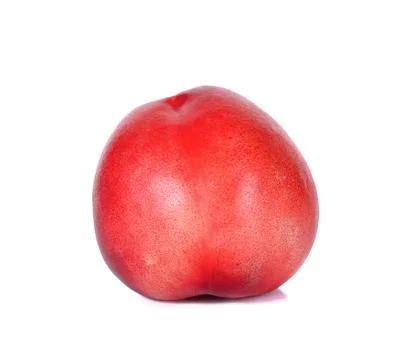 Nectarine fruit isolated on the white background Stock Photos