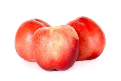 Nectarine fruit isolated on the white Stock Photos