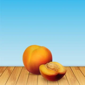 Nectarine Stock Illustration
