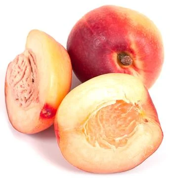 Nectarine isolated on white background Stock Photos