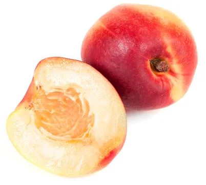 Nectarine isolated on white background Stock Photos