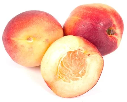 Nectarine isolated on white background Stock Photos