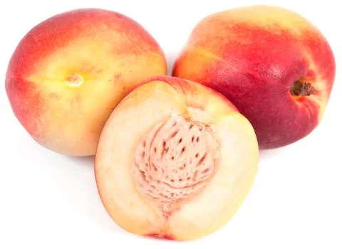 Nectarine isolated on white background Stock Photos