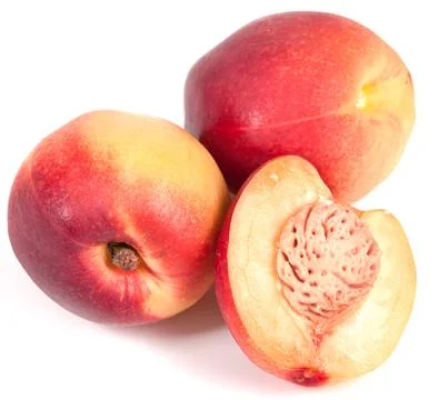 Nectarine isolated on white background Stock Photos