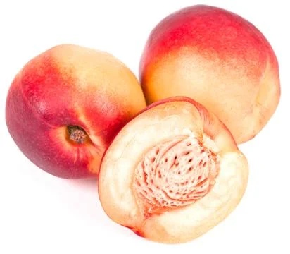 Nectarine isolated on white background Stock Photos