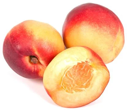 Nectarine isolated on white background Stock Photos