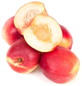 Nectarine isolated on white background Stock Photos