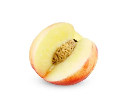 Nectarine isolated on white background. Stock Photos