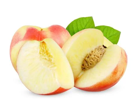Nectarine isolated on white background. Stock Photos