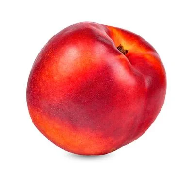 Nectarine isolated on white with clipping path Stock Photos