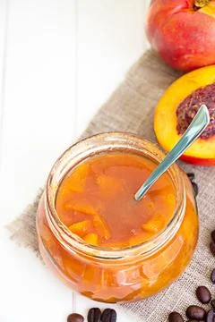 Nectarine jam-1 Stock Photos