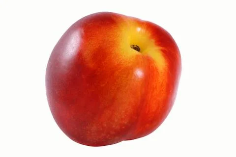 Nectarine one on white background Stock Photos