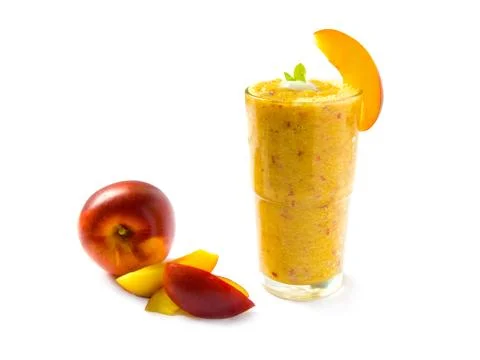 Nectarine smoothie Foto stock
