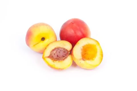 Nectarine on a white background Stock Photos