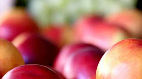 Nectarines and grapes Stock Footage 12202559