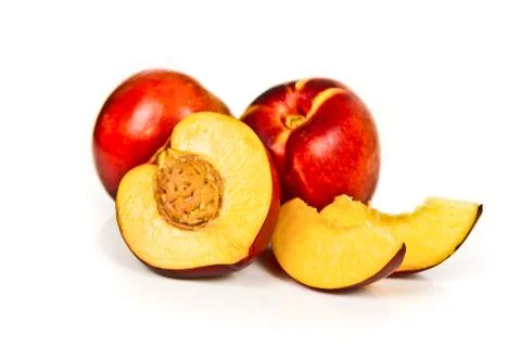 Nectarines isolated Foto stock