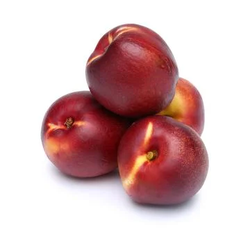 Nectarines isolated on white background  Stock Photos