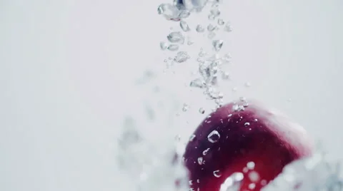 Nectarines Splashing into Water Stock Footage 66748197