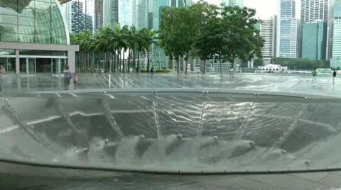 Ned Kahn Oculus Acrylic Vortex water feature Stock Footage 10878504