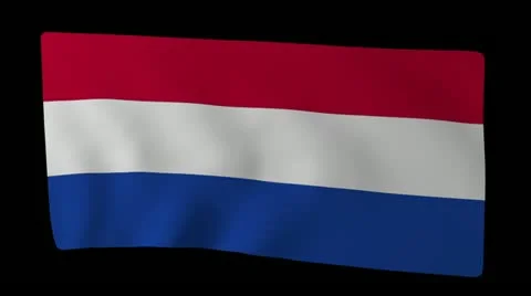 Nederland Flag Far View Stock-Footage 12560671