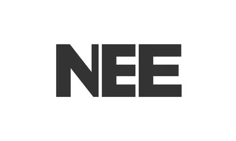 NEE logo design template with strong and modern bold text. Initial based ve.. Stock Illustration